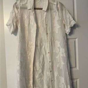 Wilfred Ivory Button-Up Shirt Dress